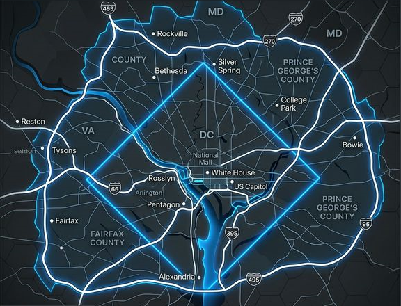 DMV Area Command Map